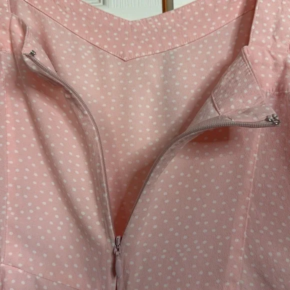 Loft Pink Sleeveless Maxi Dress with  Ruffle Straps Size 10 - Picture 7 of 9